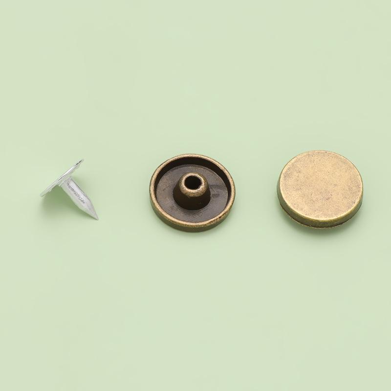 Alloy Flat Rivet Buttons for Clothes, Shoes, Bags, Hats - Round Stud Decorations