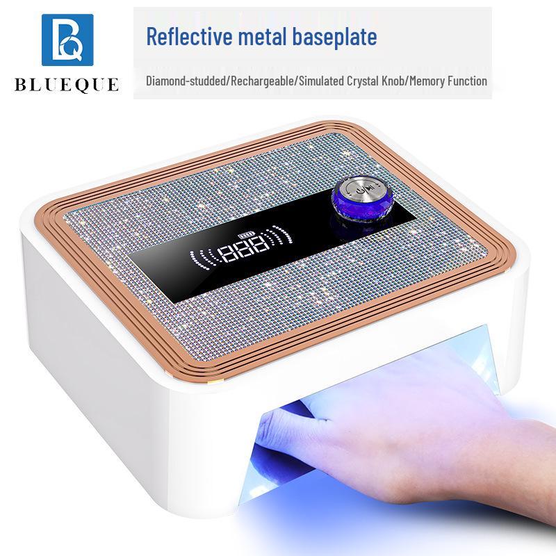 

Rhinestone Rechargeable Nail Lamp UV Gel Curing Device with Quick Drying and Battery Storage