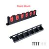 Wall Mounted Fishing Rod Holder Lightweight Simple Installation Vertical 6-rod Rack Organizer With Screws