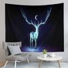 Cartoon Elk Home Decor Tapestry Cute Christmas Art Wall Hanging Living Room Bedroom Dorm Wall Decor Backdrop Cloth
