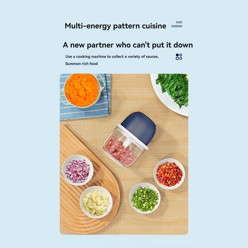 SEWS-Electric Garlic Chopper Food Chopper Cordless Mini Garlic Gadgets Onion Garlic Veg Cutter Garlic Press Crusher