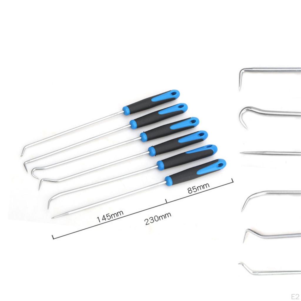 6Pcs Pick Hook Set Durable Portable Wear Resistant Oil Seal Puller for Auto Accessories