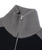 Eonoideu Color Block Jacquard High-Neck Knit Zip-Up Lq5Su516_Black