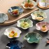 Japanese Lotus Leaf Soy Sauce & Vinegar Seasoning Dish - Small Underglaze Plate for Hot Pot & Barbecue