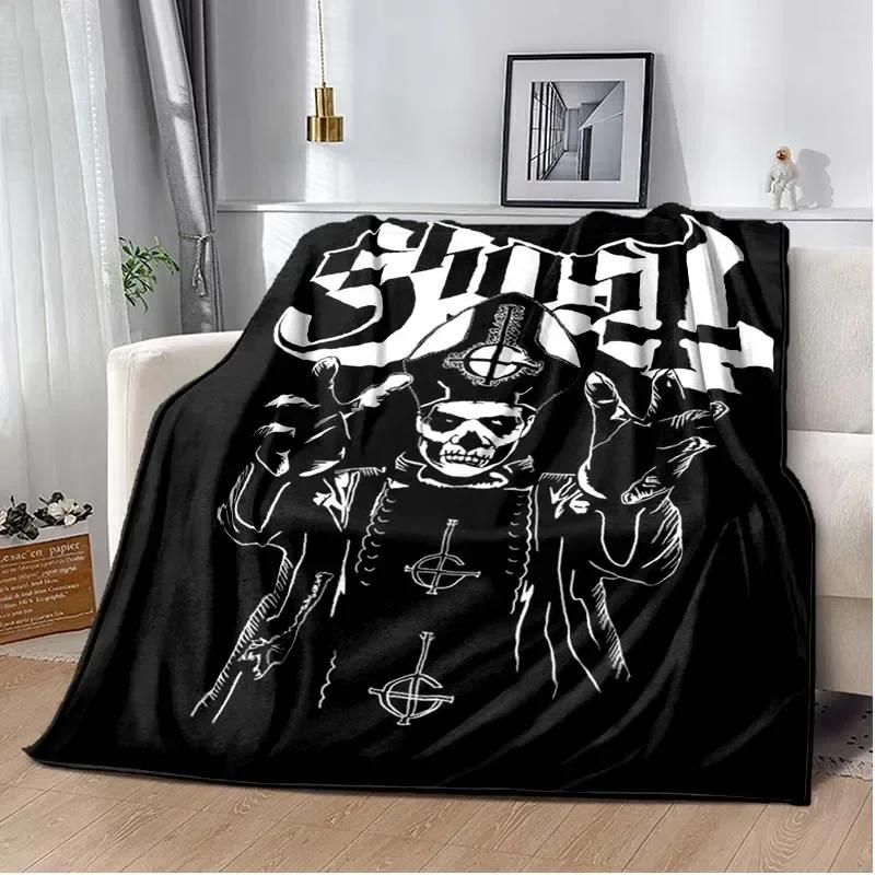 Coperta Band Ghost per Divano Letto Camera da Letto Soggiorno Rock Band Svedese Coperta Ufficio Coperta Coperta FilthHalloween Regalo Decorare