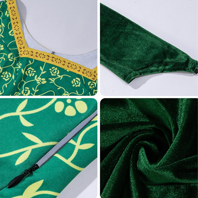 Anime cosplay costumes, anime cosplay costumes, ladies' green dresses, princess dresses, uniforms, Halloween party costumes