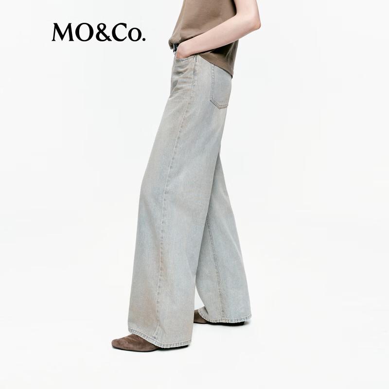 MO&Co. Women's Vintage Wash Straight-Leg Jeans