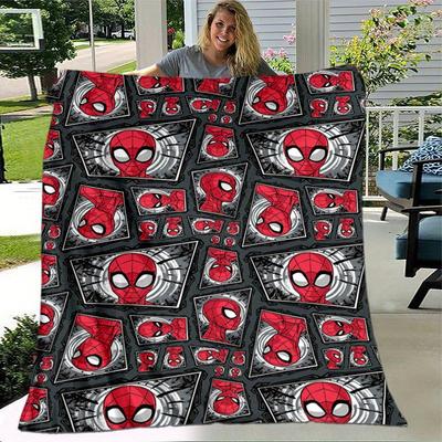Spider-man Süß Bedruckte Decke Rechteckig Weich Bequem Moderner Stil Polyester