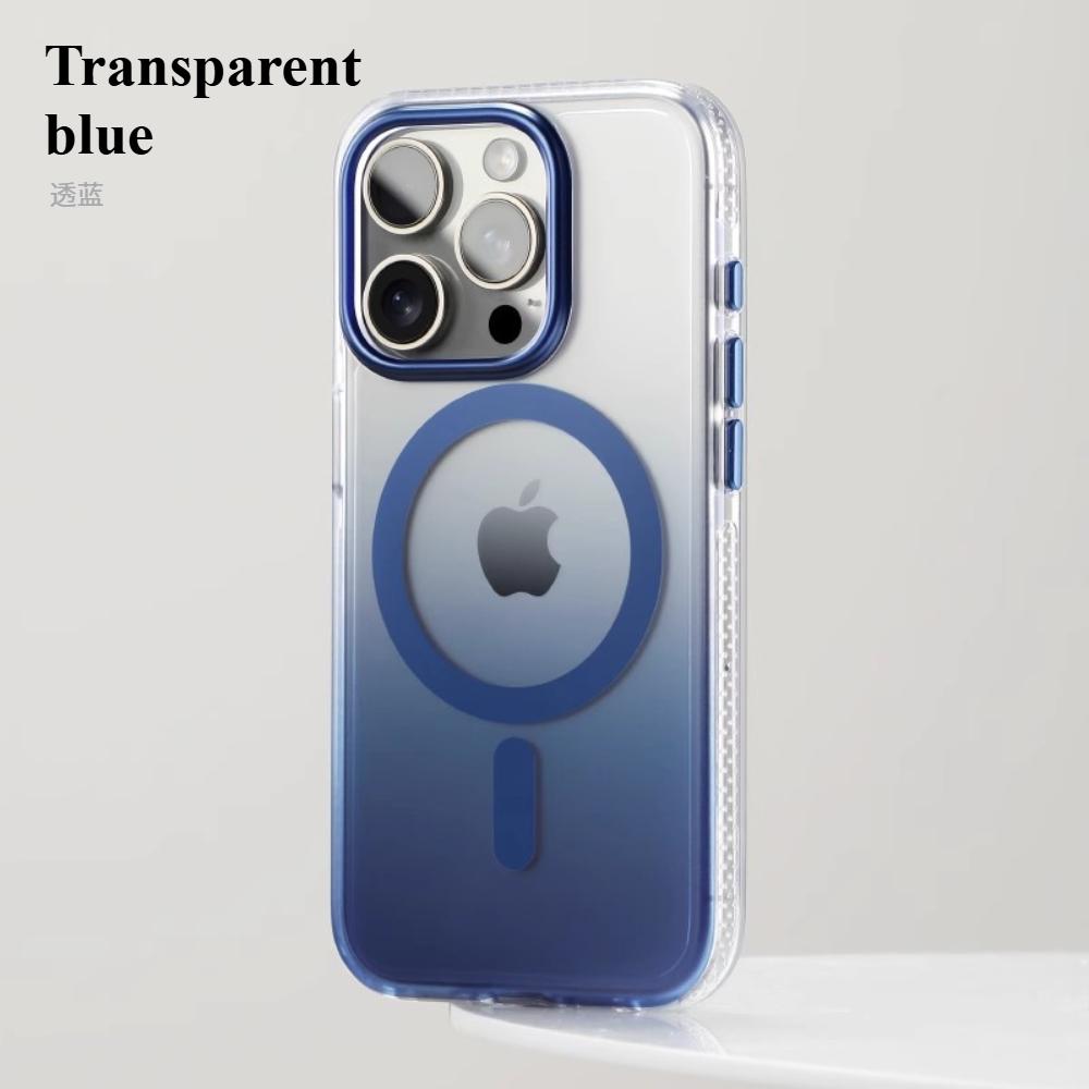 Premium Matte Clear For 17Air Magsafe Wireless Charge Case For iPhone 17 Pro Max Luxury Gradient Shockproof Magnetic Cover