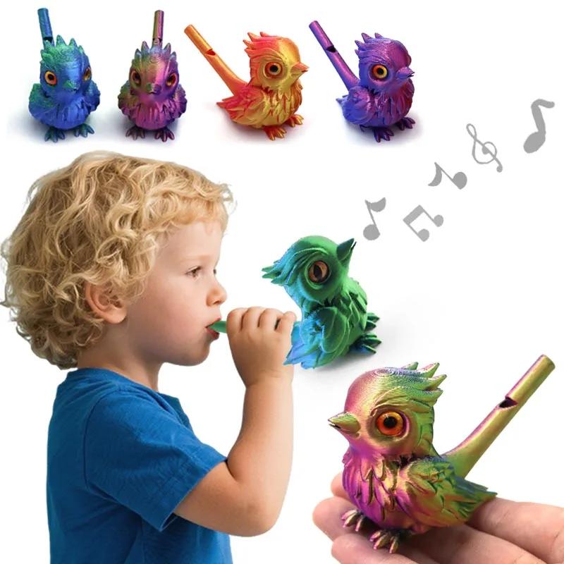 1D Print Water Bird Whistle for Infant Children Toys Bird's Call Add Water To Whistle Home Decoration Tradition Ceramic Ornament