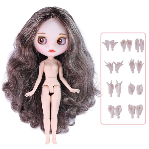 ICY Fortune Days 30cm Doll Body Only, Cute Practice Doll BJD with 4-Color Eye Changes, Wig Change, and Hand Changes