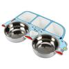 Cute Kids Car Plate with Fork & Spoon, 304 Stainless Steel 6-Grid Toddler Dish Set, Non-Toxic Dishwasher Safe