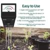 High Precision 2 In 1 Soil Meter Fertility PH Tester Portable Soil PH Detector for Garden Farm Greenhouse