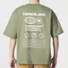 Timberland Wzór na plecach Nadruk literowy Prosty okrągły dekolt Koszulka z krótkim rękawem Topy unisex Cassel-Green A6QHD590