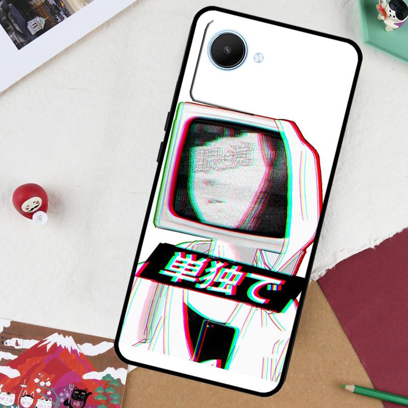 Sad Anime Aesthetic Senpai For Realme 14 Pro Plus 13 10 11 12 GT 6 5 6T GT7 Pro C61 C55 C53 C51 C21Y C25S C67 C75 Case