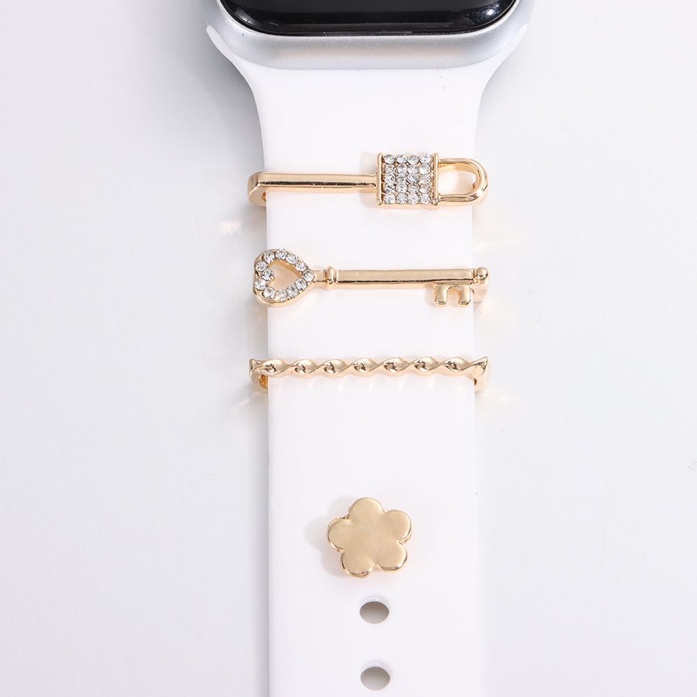 Bracelet Diamant Métal Pour Bracelet Apple Watch Bracelet de Poignet Charms Bracelet de Montre Ornement Anneau Décoratif Pour Bracelet Montre Intelligente