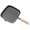 Iron Skillet Steak Pan with Wooden Handle Uncoated Non-stick Frying Pan Steak Frying Pot Camping Indoor and Outdoor Use