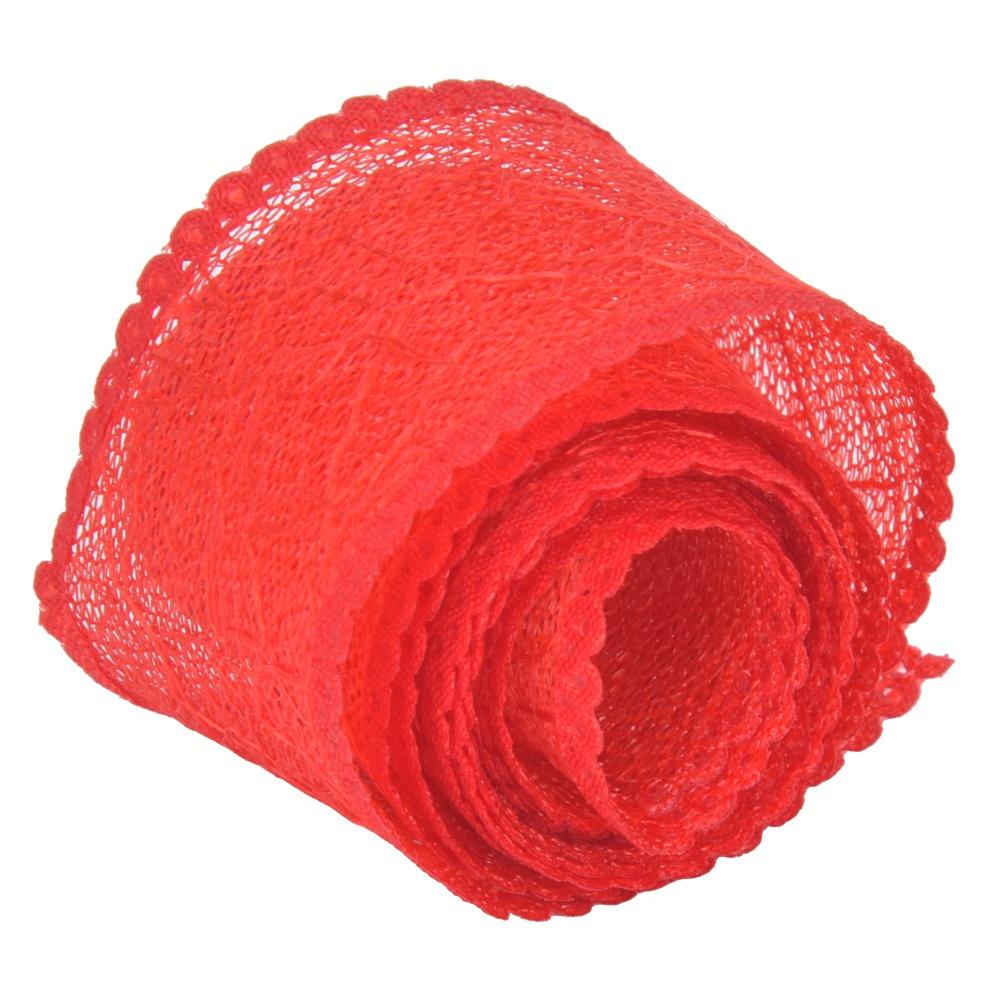 

4 Yards Red Printing Polyester Lace Accessories DIY Gift Wrapping Tape Christmas Tie Ribbon Festivals Packing BeltStyle