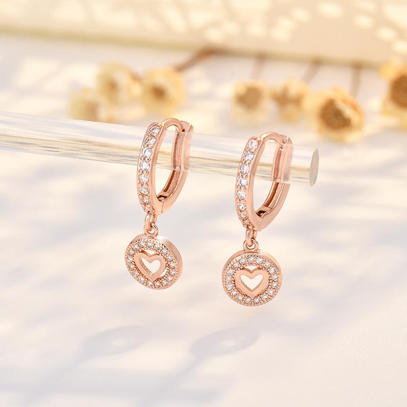 

Серьги-кнопки в форме сердца для женского нишевого дизайна, сенсорные простые круглые серьги, новые популярные серьги, серьги, серьги