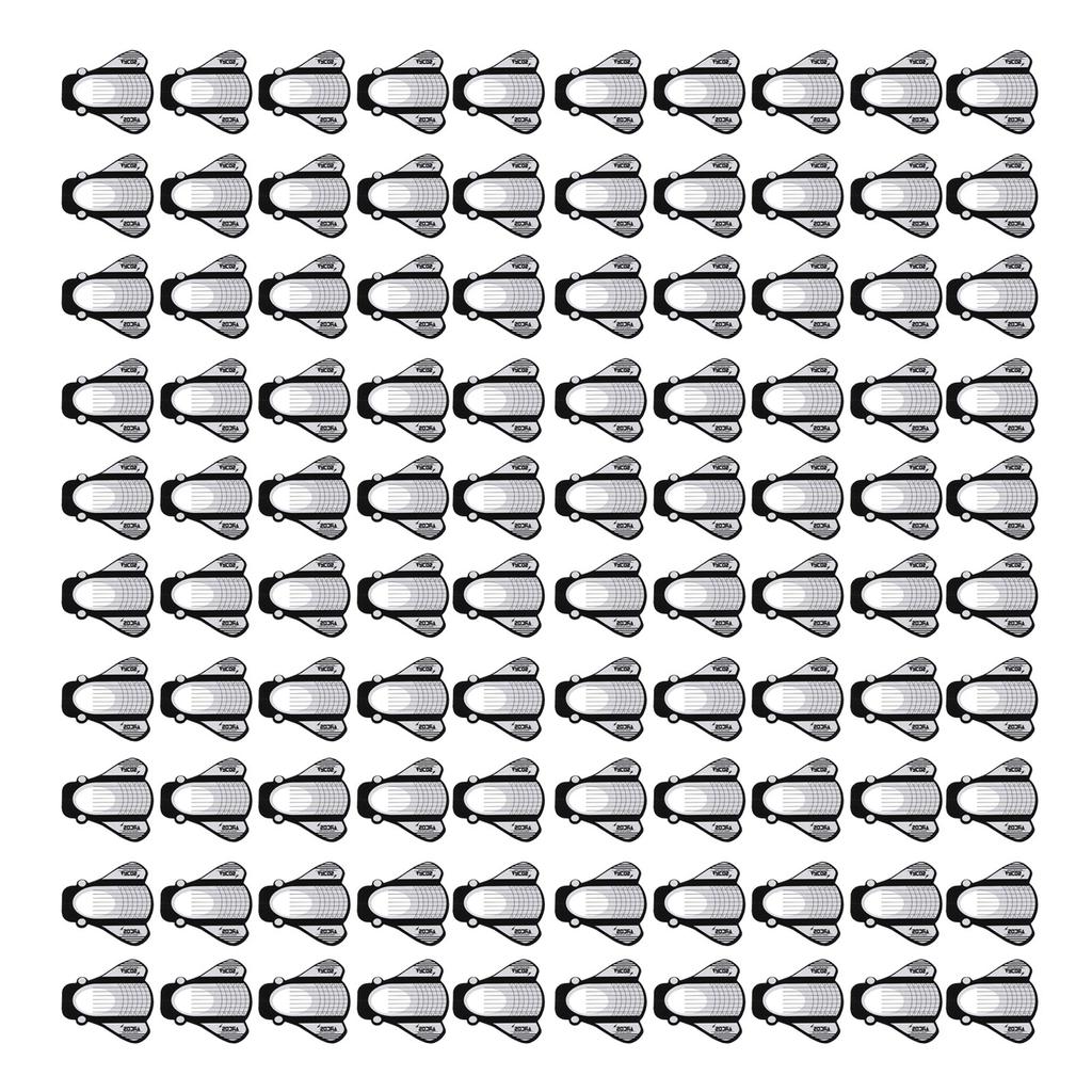 100pcs Nail Art Tips Extension Form Guide UV Gel Sticker Manicure Tools