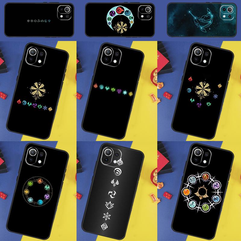 Genshin Impact Elements Case For Xiaomi 15 Ultra 13 14 14T 11T 12T 13T Pro POCO X7 Pro X3 X5 X6 F5 F6 M6 Pro Cover