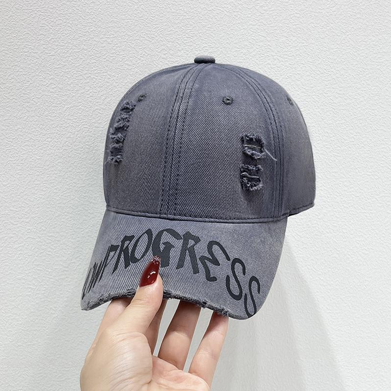 

Бейсболка с вышитыми буквами, шляпа нового стиля, модная и трендовая кепка с жестким верхом Duckbill Adjustable