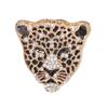 Hollow Collar Pins Leopard Head Men Badges Rhinestone Brooch Leopard Brooch Male Ornaments