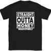 Straight Outta Money Pappa til jenter T-skjorte Morsom Farsdag Pappa Humor T-skjorte