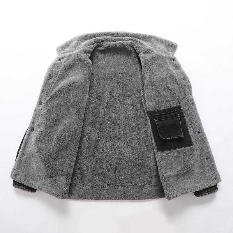 2025 Spring/Autumn Men's Fleece Cotton Workwear Casual Jacket