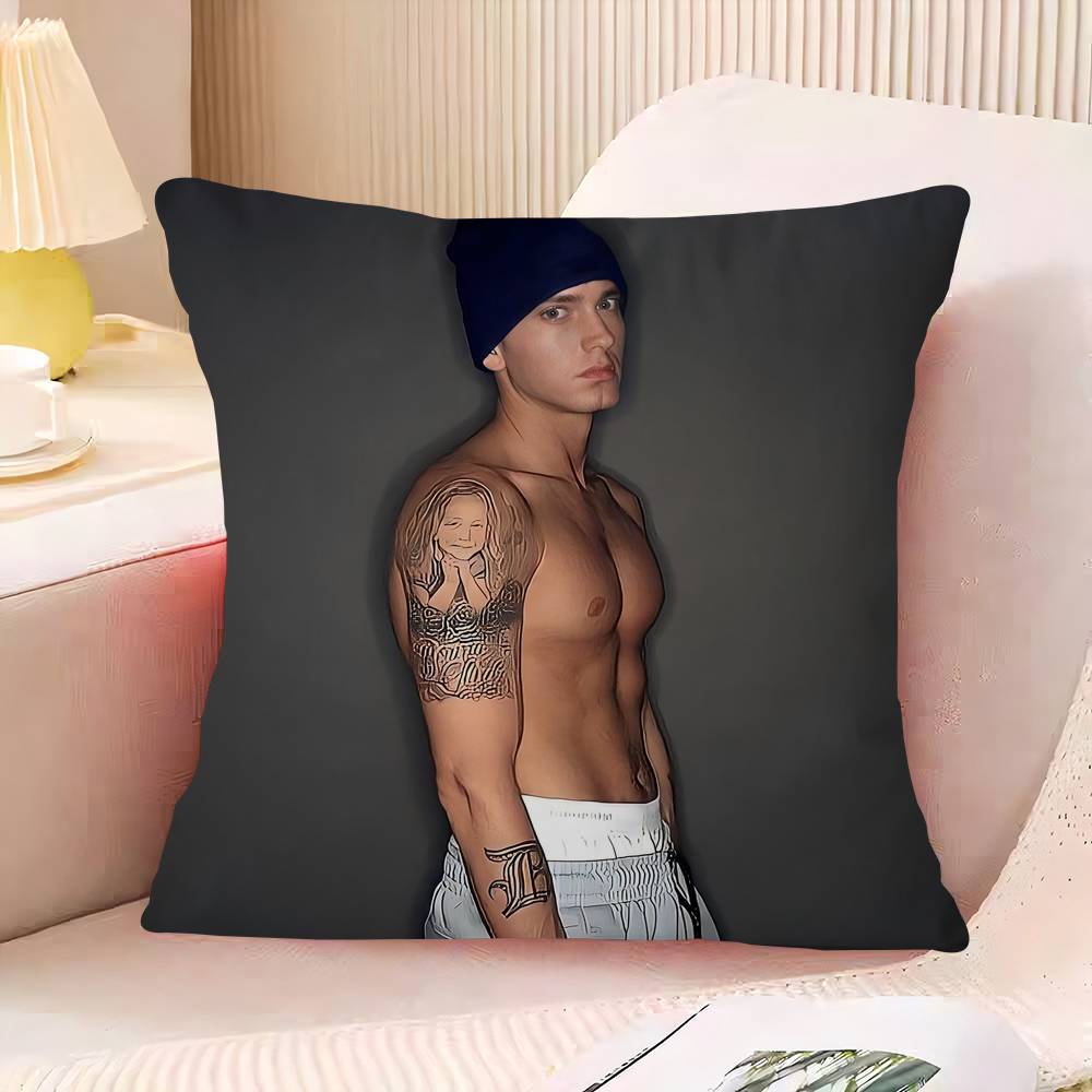 

Super Rapper Eminems Office Cushion Pillowcase Car Cushion Cover45X45CM Lumbar Pillowcase Sofa Pillowcover 16x16Inch