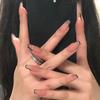 24Pcs French Lemon Yellow Full Cover Coffin False Nails With Glue Seamless Removable Press On Nail Tips For Women