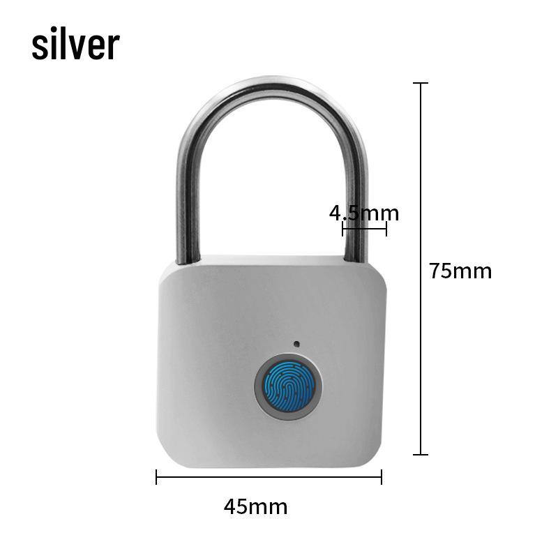 Durable Stainless Steel Smart Fingerprint Padlock for Outdoor Use