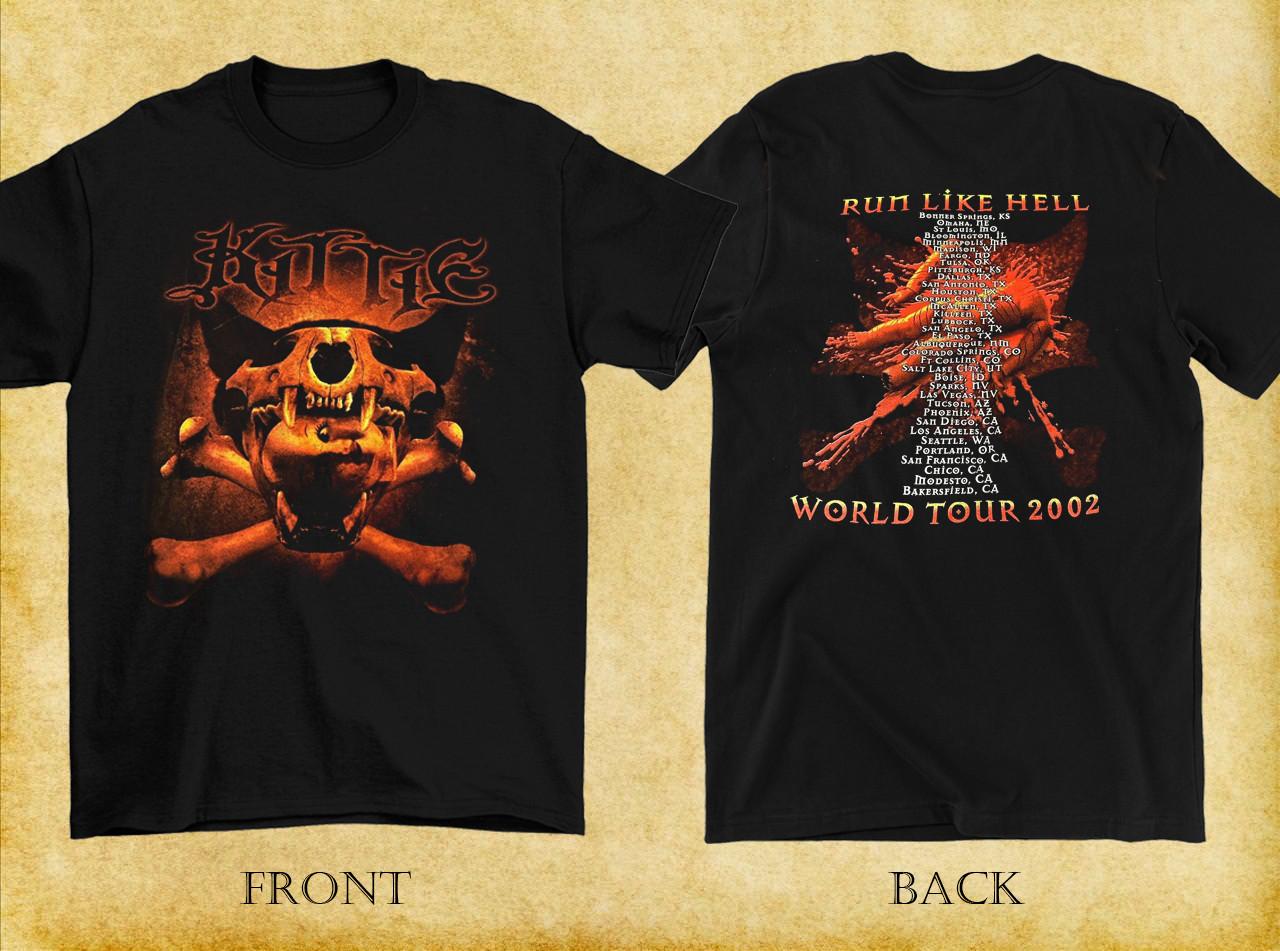 2 sides Run Like Hell Kittie Shirt Classic Black Unisex S-2345XL 2B0074 Unisex T-Shirt XXXL