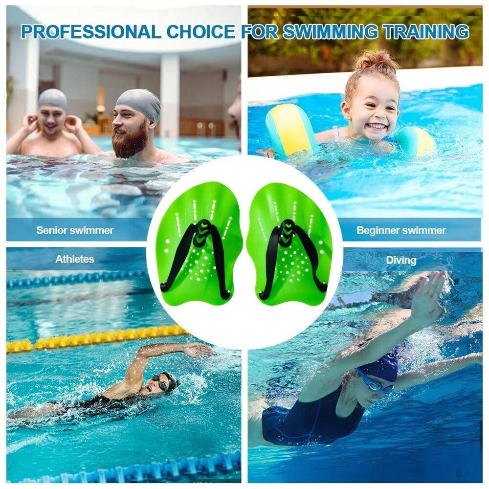 Silikon-Armbänder Schwimmtraining Handpaddel Verstellbare Handflossen für Erwachsene und Jugendliche