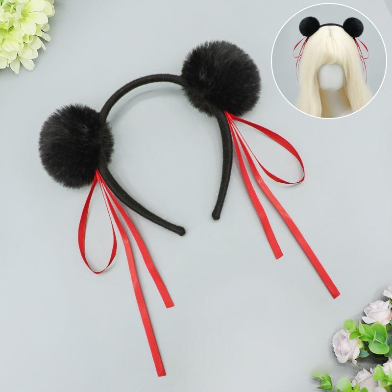 Nezha headband children's hair card funny photo props new headgear cute Nezha headband hairball ball head