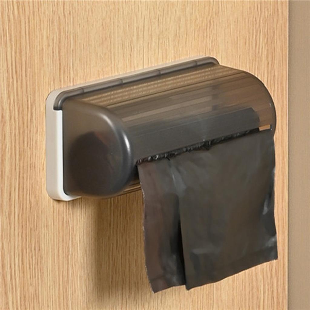 Plastic Trash Bags Storage Box Wall Mounted Self,adhesive Garbage Bag Dispenser Extraction Removable Grocery Bag Holder Home