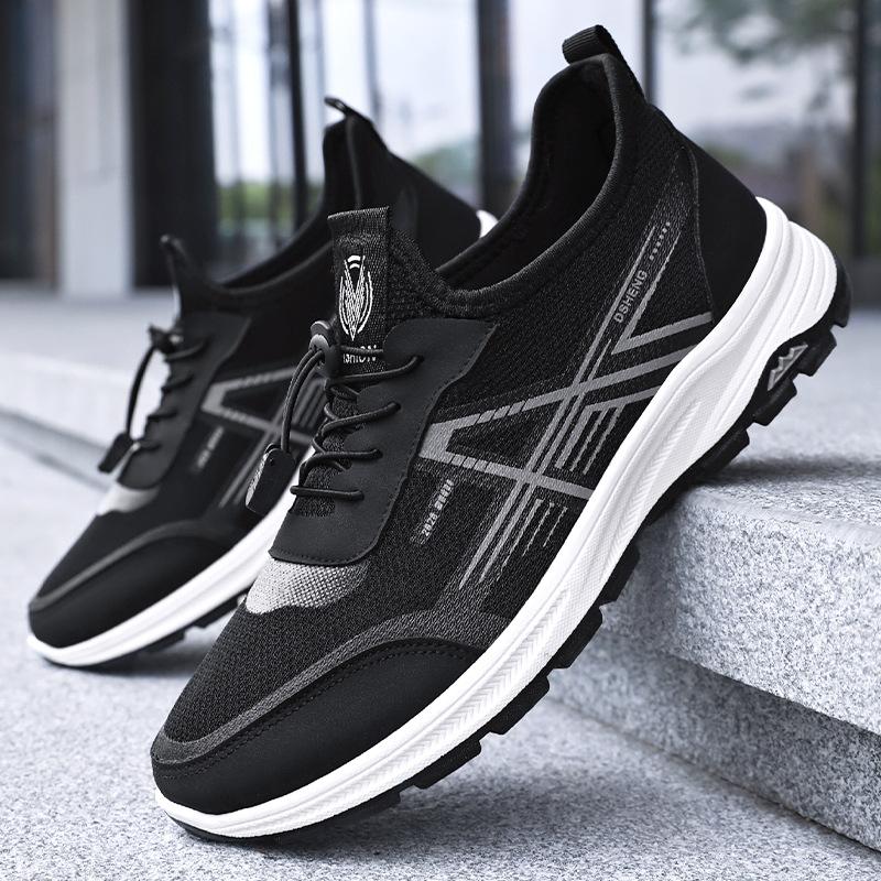 Men's shoes, sports shoes, new single shoes, breathable and non-smelly feet, mesh shoes, soft soles, comfortable running shoes, lightweight shoes, m