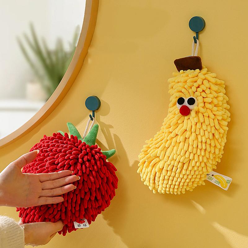 Raupe Banane/Erdbeere Handtuch Für Küche Und Bad Schnelltrocknend Waschlappen