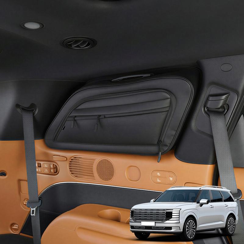 For Hyundai Palisade LX3 2025 2026 Car Tuning Trunk Side Window C-Pillar Storage Bag Oxford Cloth Black Interior Accessories