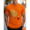 Funny Potato French Fries Graphic T Shirts For Men Fashion Summer Short Sleeve 3D Printed T-shirts Casual Oversized Kids Tees