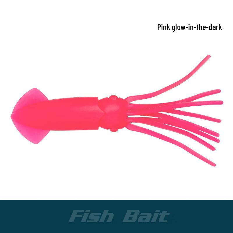 Oeny Luminous Pink Soft Squid Fishing Lure