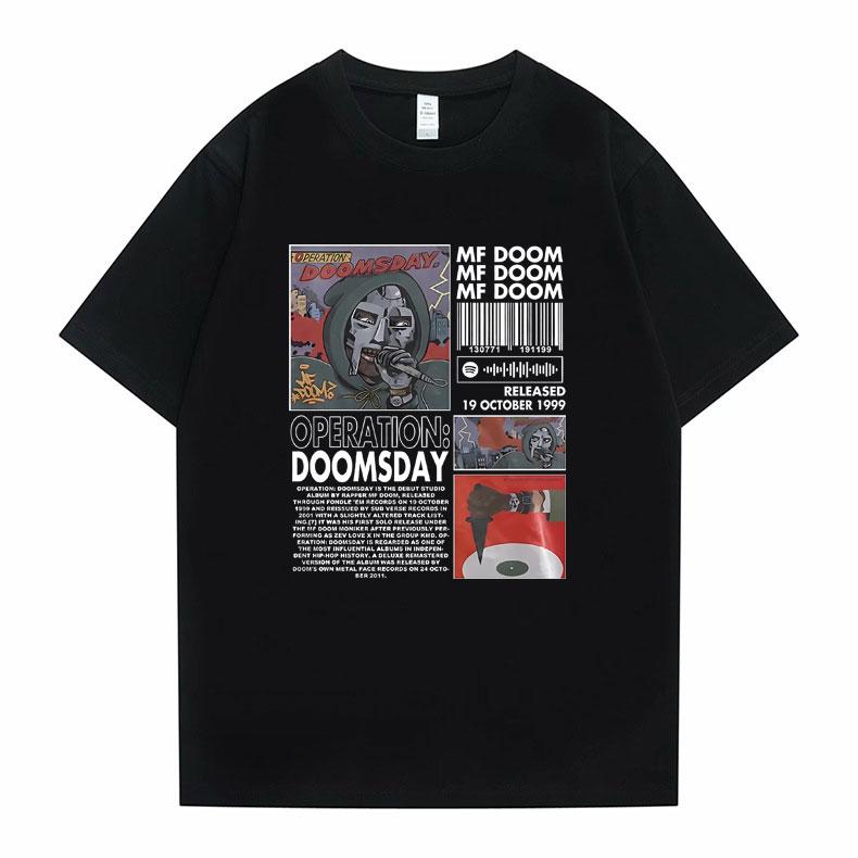 Rapper Mf Doom Hip Hop Oversized Graphic Tshirt Male Cotton Tshirt Man Streetwear Men Women Fashion Trend Short Sleeve T Shirts