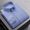 Nouveau dans Chemise Surdimensionnée Manches Longues 100% Coton Chemises pour Hommes Coupe Ajustée Formel Uni Chemise à Carreaux Décontracté Hauts Designer Vêtements Noirs
