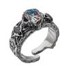 Artemis Classic Rhombus Mystic White Rainbow Silver Ring Silver Accessories for Men and Brand Silver 925 Silver Mystic Ring, (ACR0290), Women,