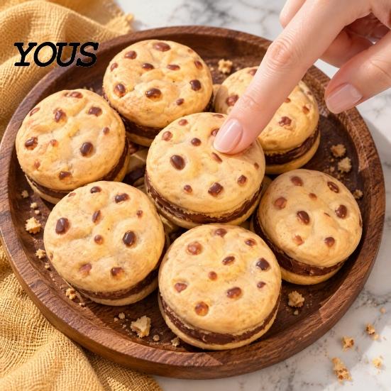Quiet Sensory Toys for Classroom Realistic Cookie Squishy Stress Relief Toy, Soft Fidget Ball, Novelty Gifts Coworkers Cute Baked Portable Hand