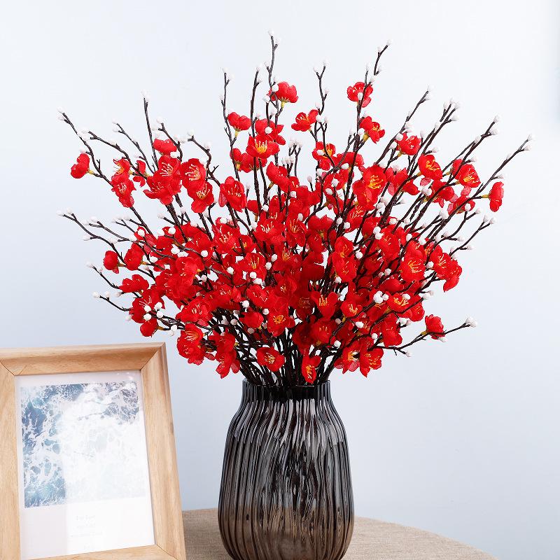 Chinese Plum Blossom Artificial Wedding & Home Decoration Flower Arrangement Ornament