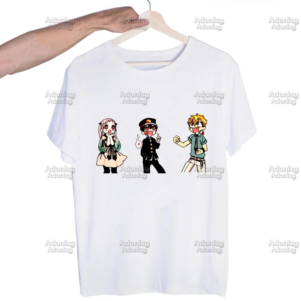 Hanako Kun Mens Harajaku Clothing Summer Streetwear Casual Loose Print Tee Short Sleeve Tops