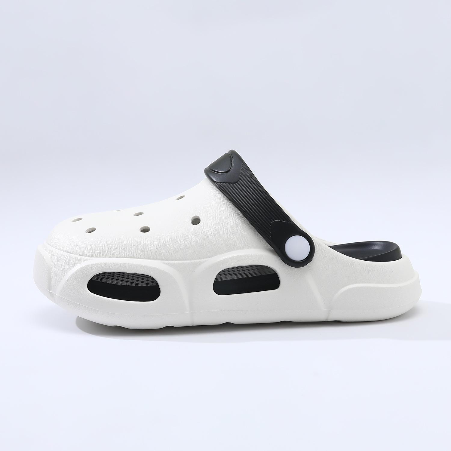 

Hole shoes women s summer non-slip breathable wear-resistant slippers EVA wear beach deodorant contrasting color camping bag head tow 36-37