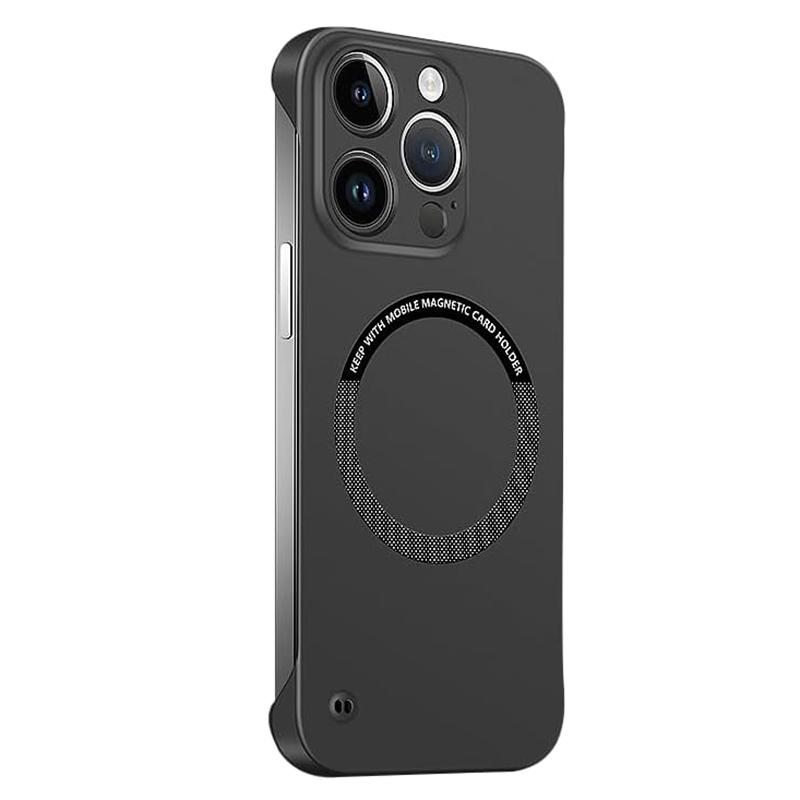 Ultra Thin Hard PC Magnetic Frameless Phone Case For Magsafe For iPhone 16 15 14 13 12 11 Pro Max Plus Matte Color Solid Cover