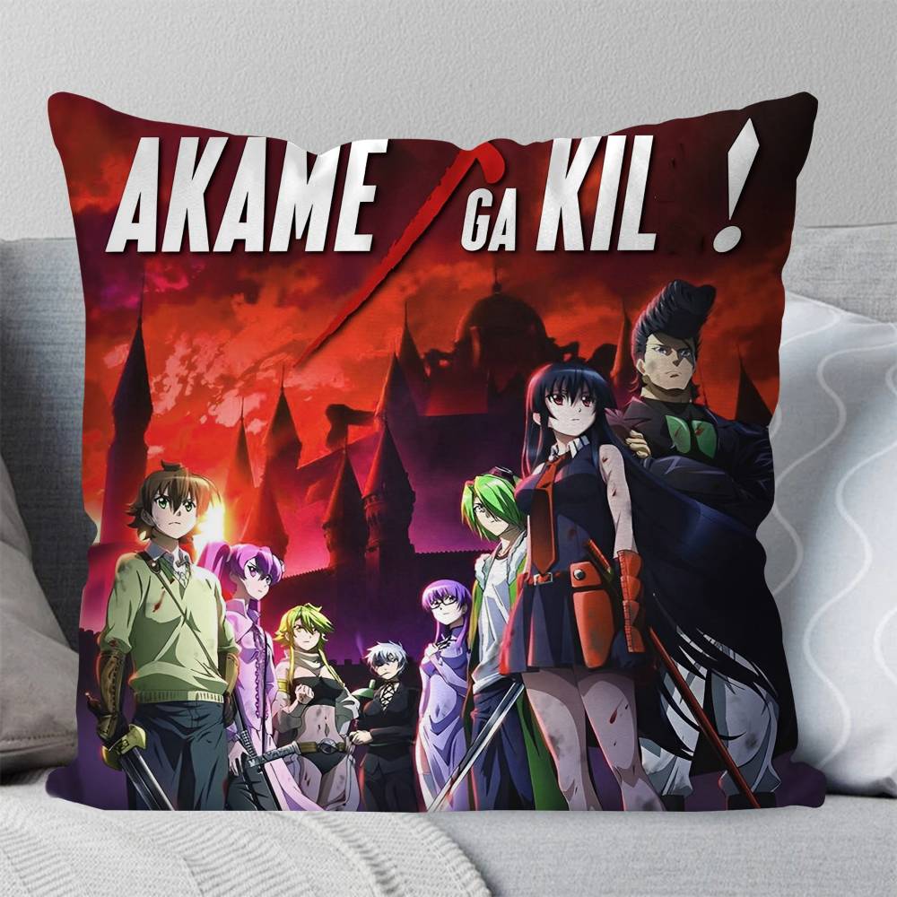 Anime Akame Ga Kill Pillow Case Square Pillow Bedroom Sofa Leisure Comfort Cushion Car Living Room Home Decoration